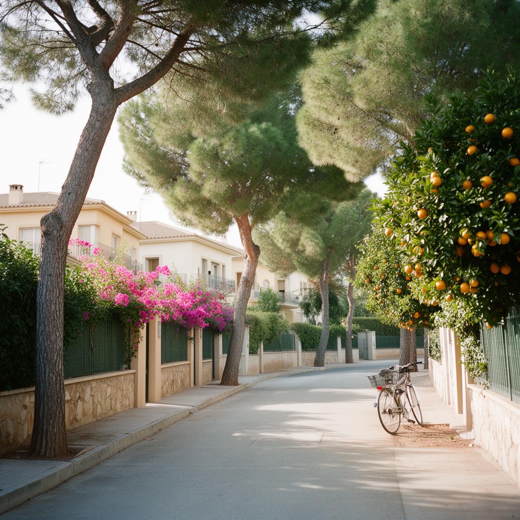 Leafy residential avenue in north Valencia